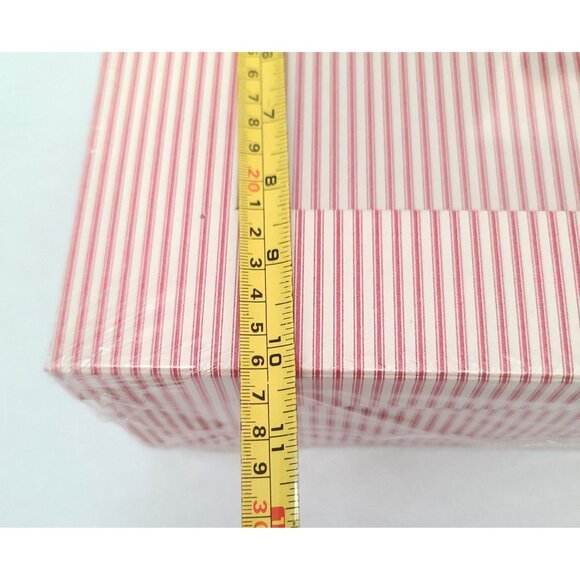 Hearth & Hand Magnolia Gift Boxes with Window 2 Pc Set Red White Striped NEW - Picture 6 of 7